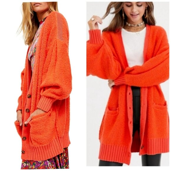 Free People Snow Drop Cardigan Sweater in Saturn Combo M - NEW - Picture 3 of 16